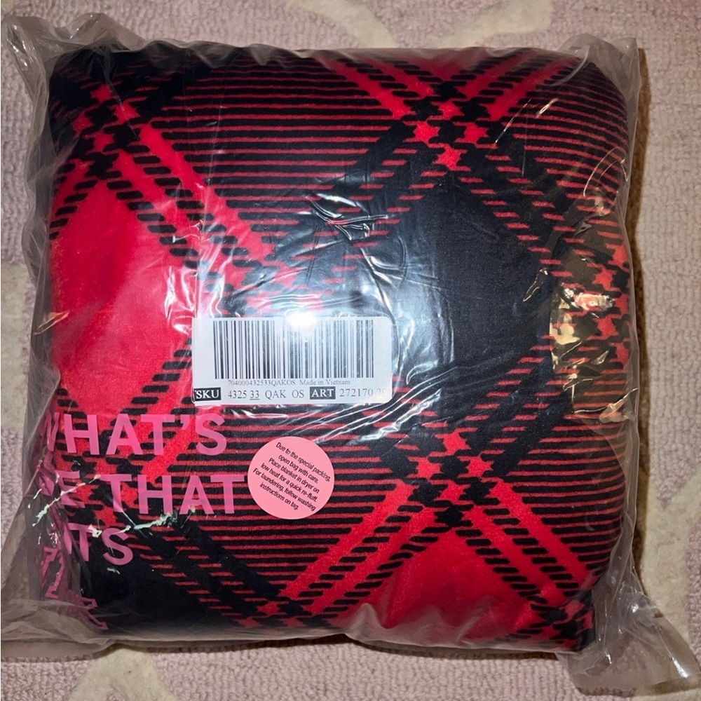 Victoria's Secret Red and Black Plaid Blanket